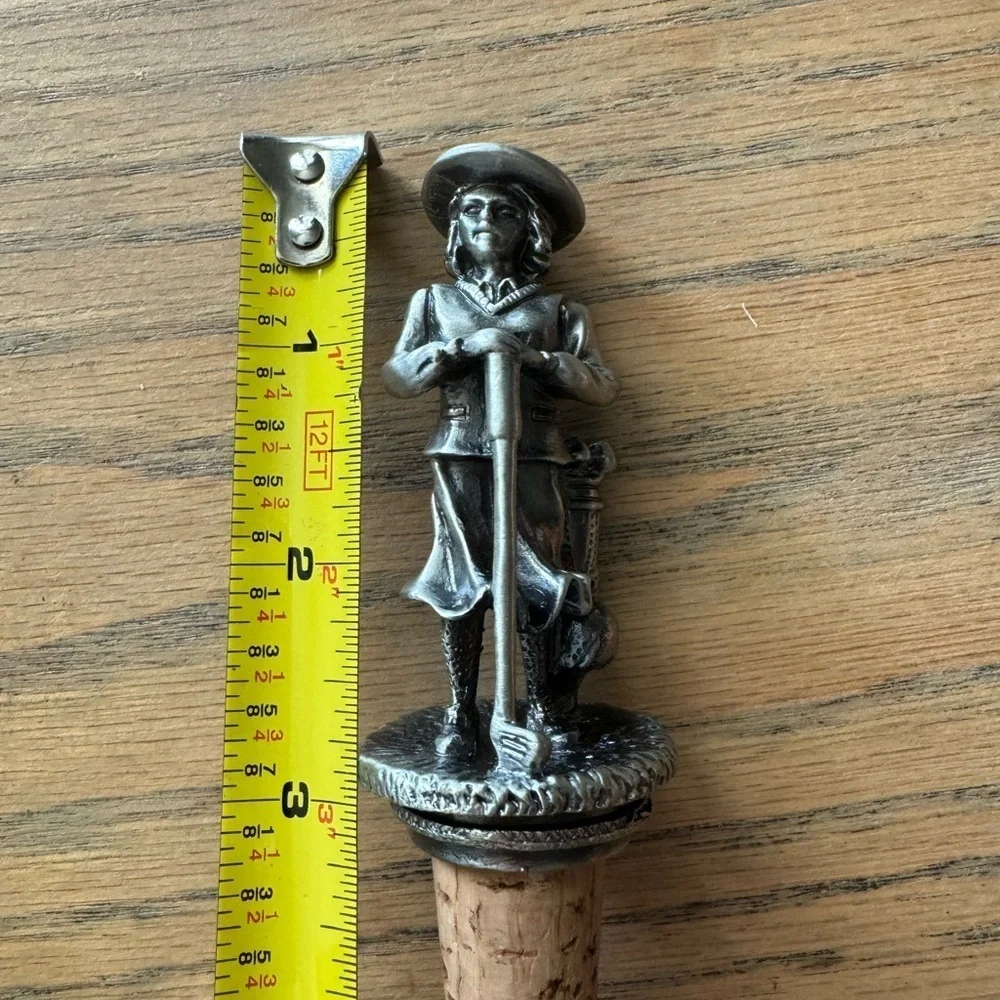 Vintage‎ pewter wine topper bottle bar accessories golf
